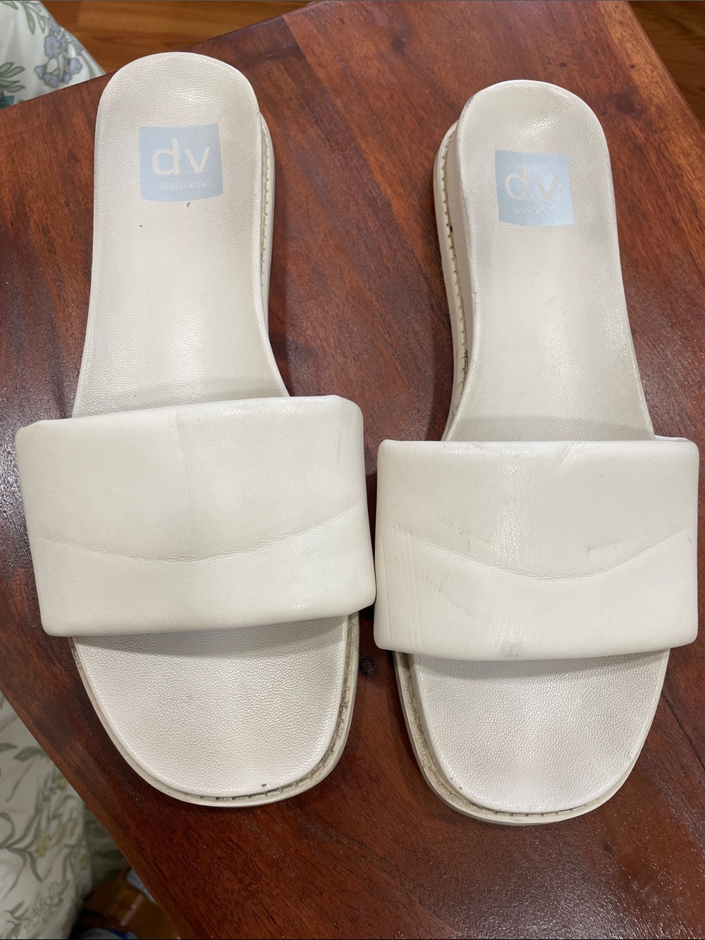 DV by Dolce Vita Cream Padded Slide Sandals